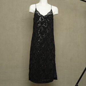 H&M Cocktail Dress, Size 4, Black Lace with Sequins
